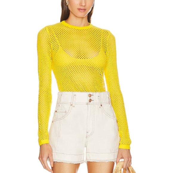NWOT ULLA JOHNSON Rio Top in Sunsprite P $220 - Picture 1 of 6